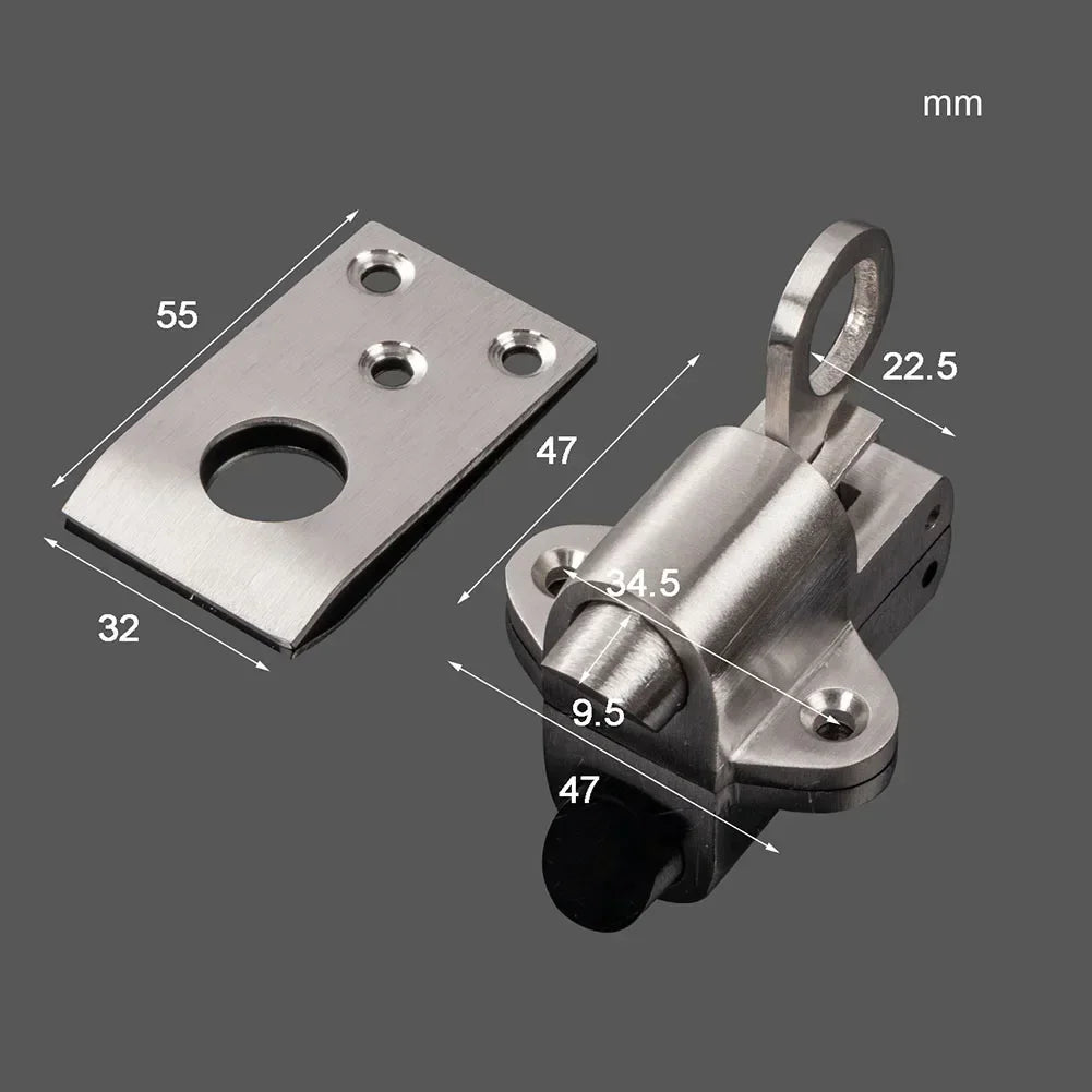 Stainless Steel Self-Closing Spring Door Latch | Auto Lock