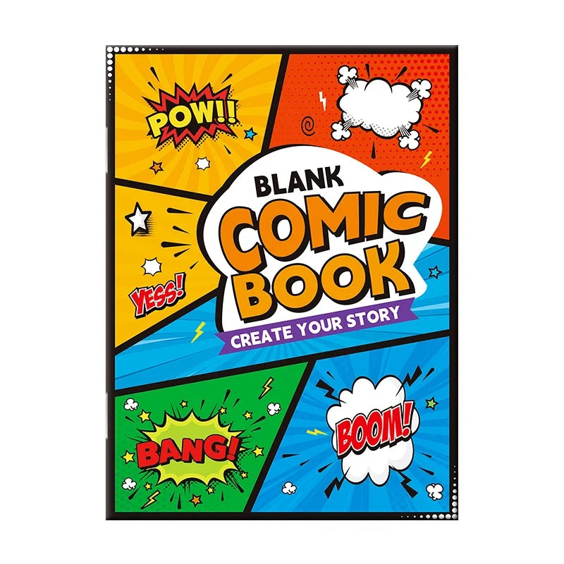 Collage-style Hand-drawn Comic Drawing Book Blank Doodle Adult