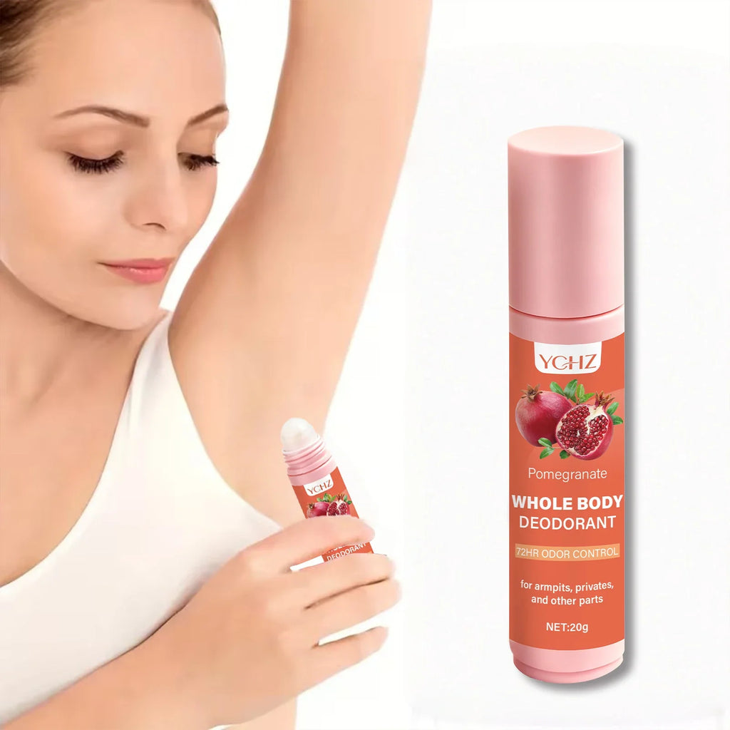 Women's Pomegranate & Peach Deodorant Roller – 72-Hour Fresh