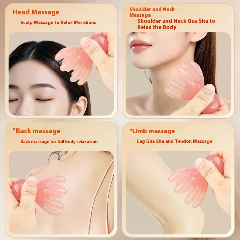 Octopus Scalp Massage Comb | Double Row Resin Gua Sha Tool