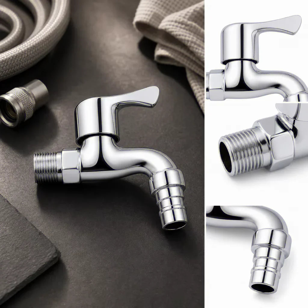 Wall-Mounted Garden Faucet G1/2 | Ceramic Valve, Stainless Steel