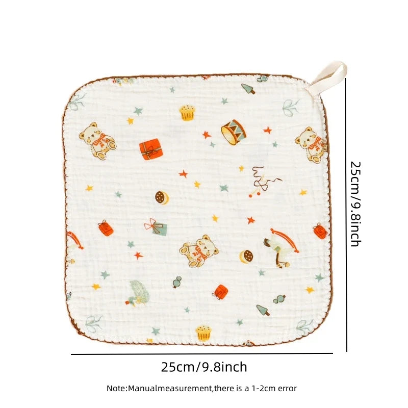 Baby Muslin Washcloths – Soft Cotton Square Facecloths & Bibs