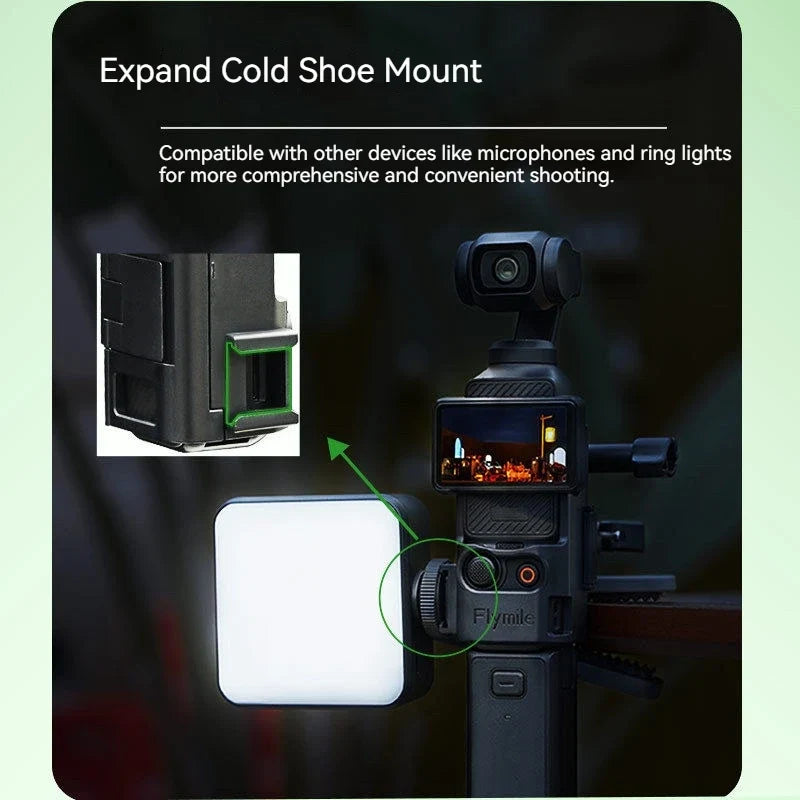 DJI Osmo Pocket 3/4 Extension Bracket Frame + Cold Shoe