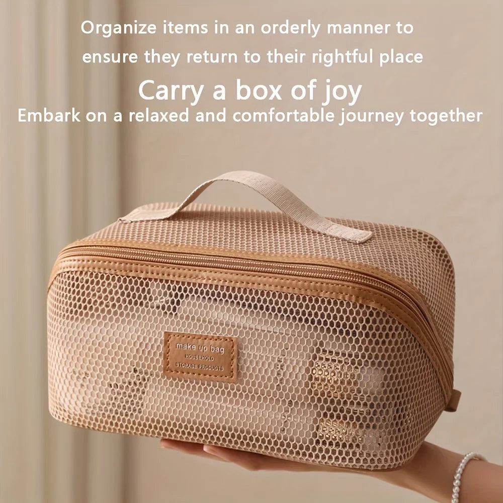 Luxury Makeup Bag Travel Women Cosmetic Organizer Pouch Zip Toiletry
