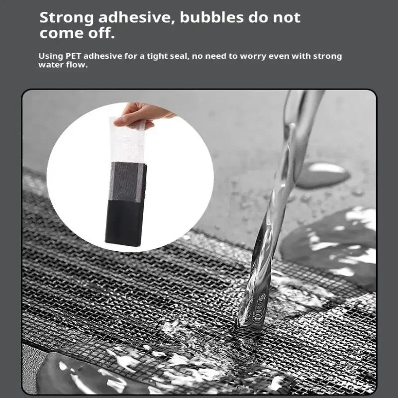 Self-adhesive Floor Drain Stickers Cutable Shower Hair Catcher