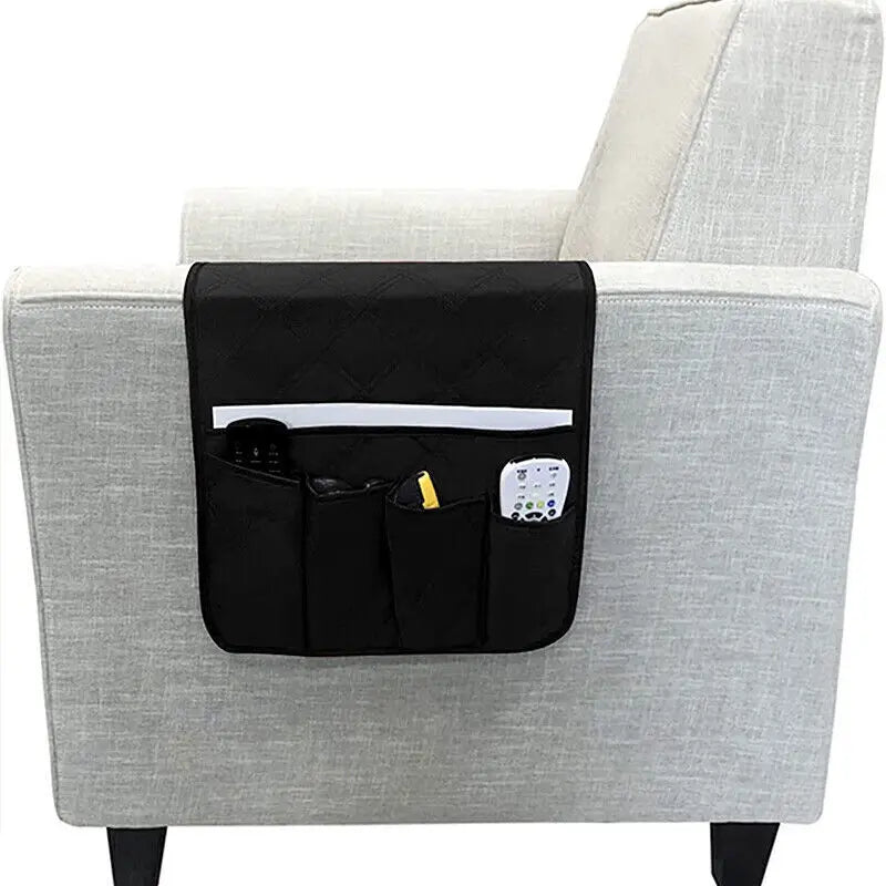 Sofa Armrest Organizer 5 Pockets Cup Holder Tray Couch Armchair