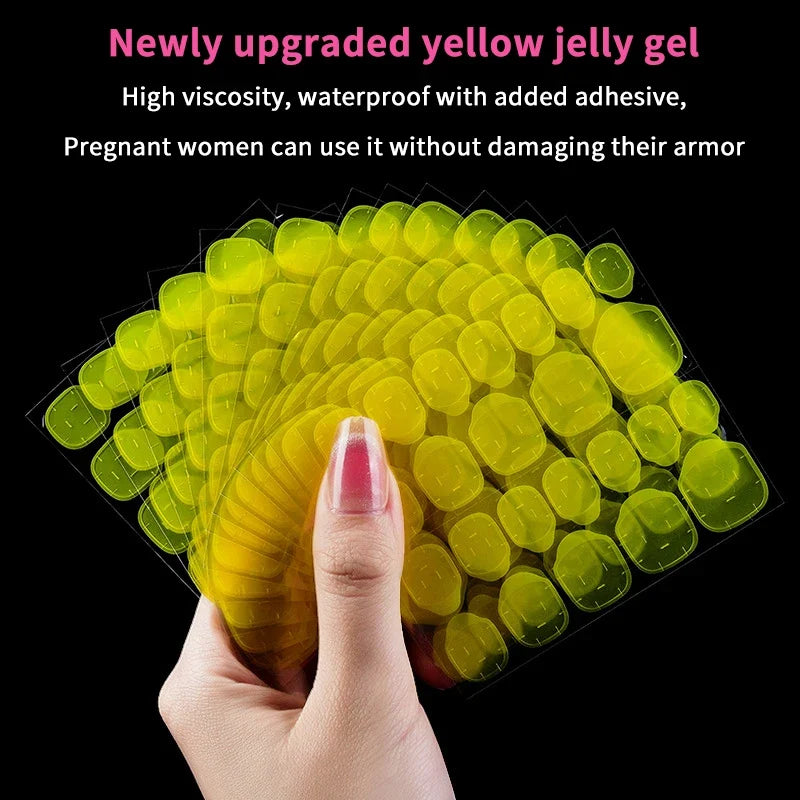 5-Pack False Nail Adhesive Jelly Glue Tabs | Waterproof