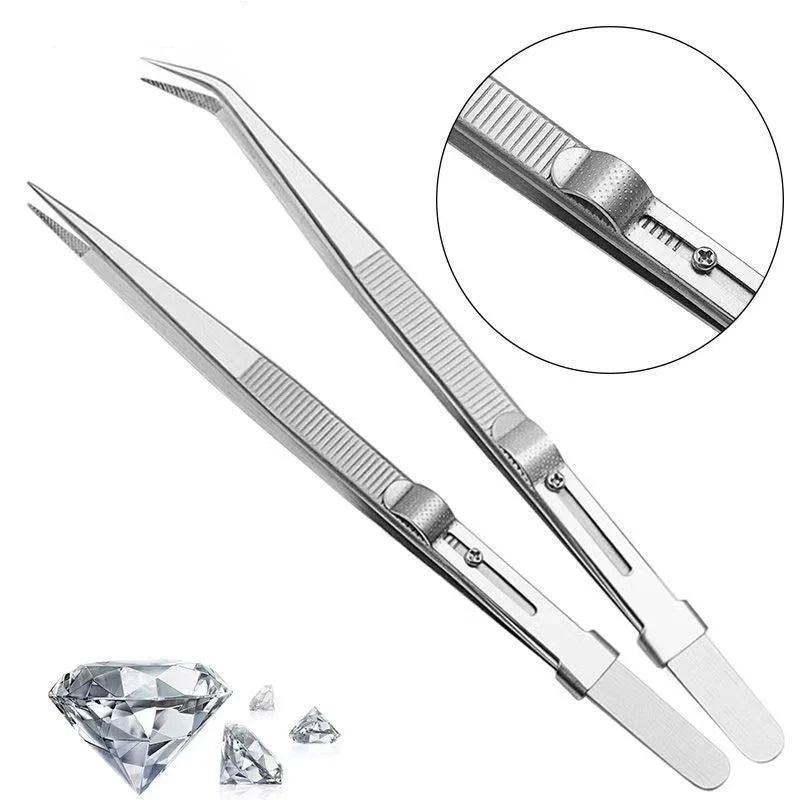 1 Tweezers Stainless Steel Fine Tipped Precision Multipurpose