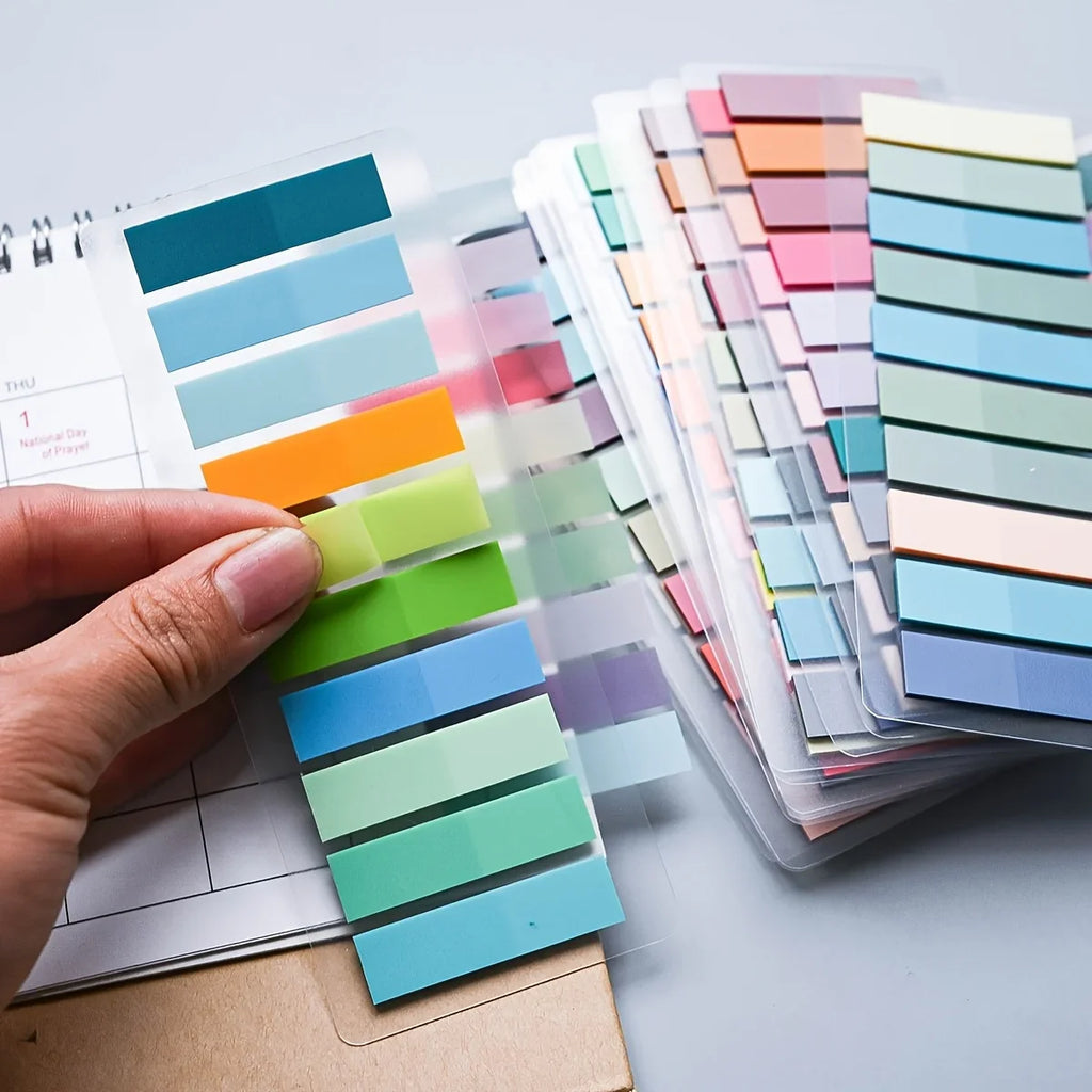 5000 Morandi Color Index Tabs – Transparent PET Sticky Notes