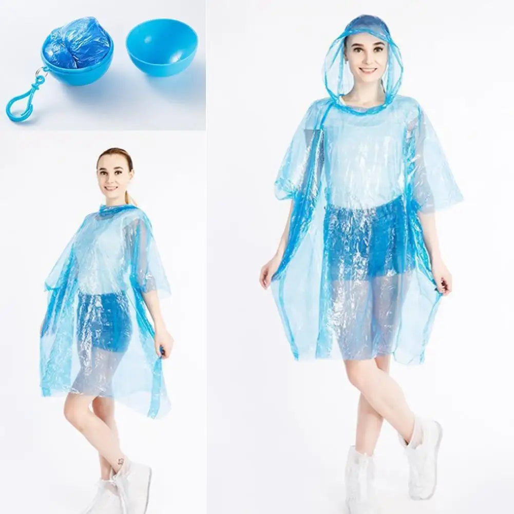 Mini Portable Disposable Rain Poncho Keychain Ball – Emergency