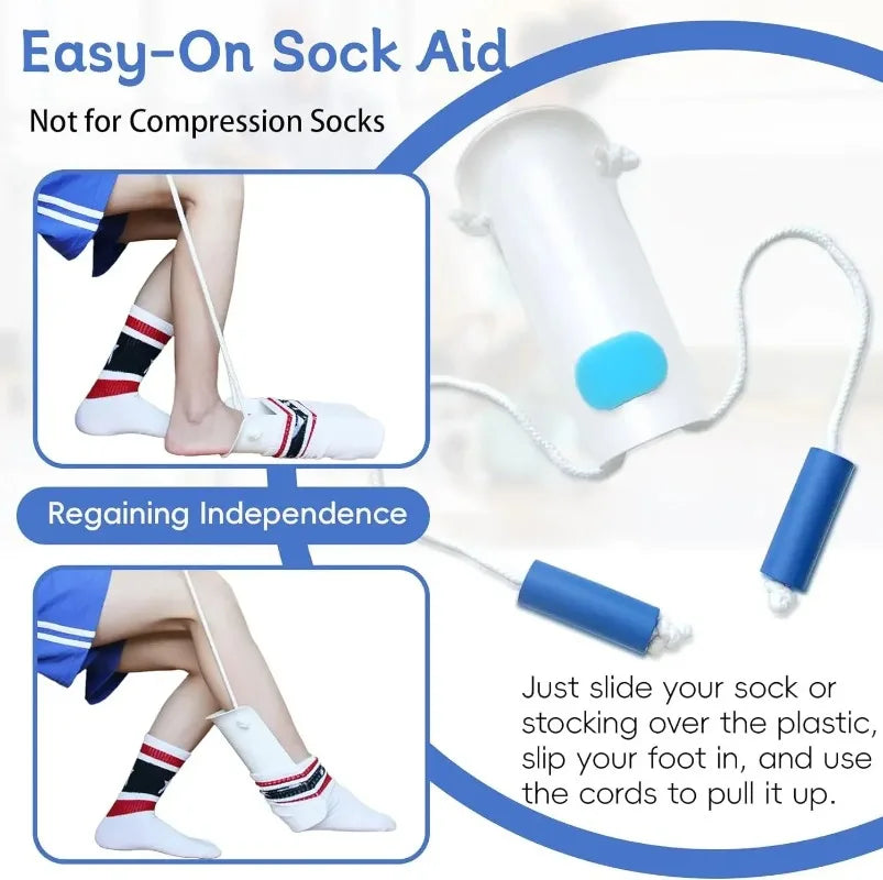 No-Bend Sock Aid | Easy On & Off Stocking Helper Tool