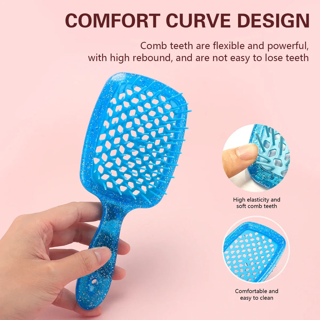 Honeycomb Air Cushion Detangling Comb – Anti-Static Hair Brush