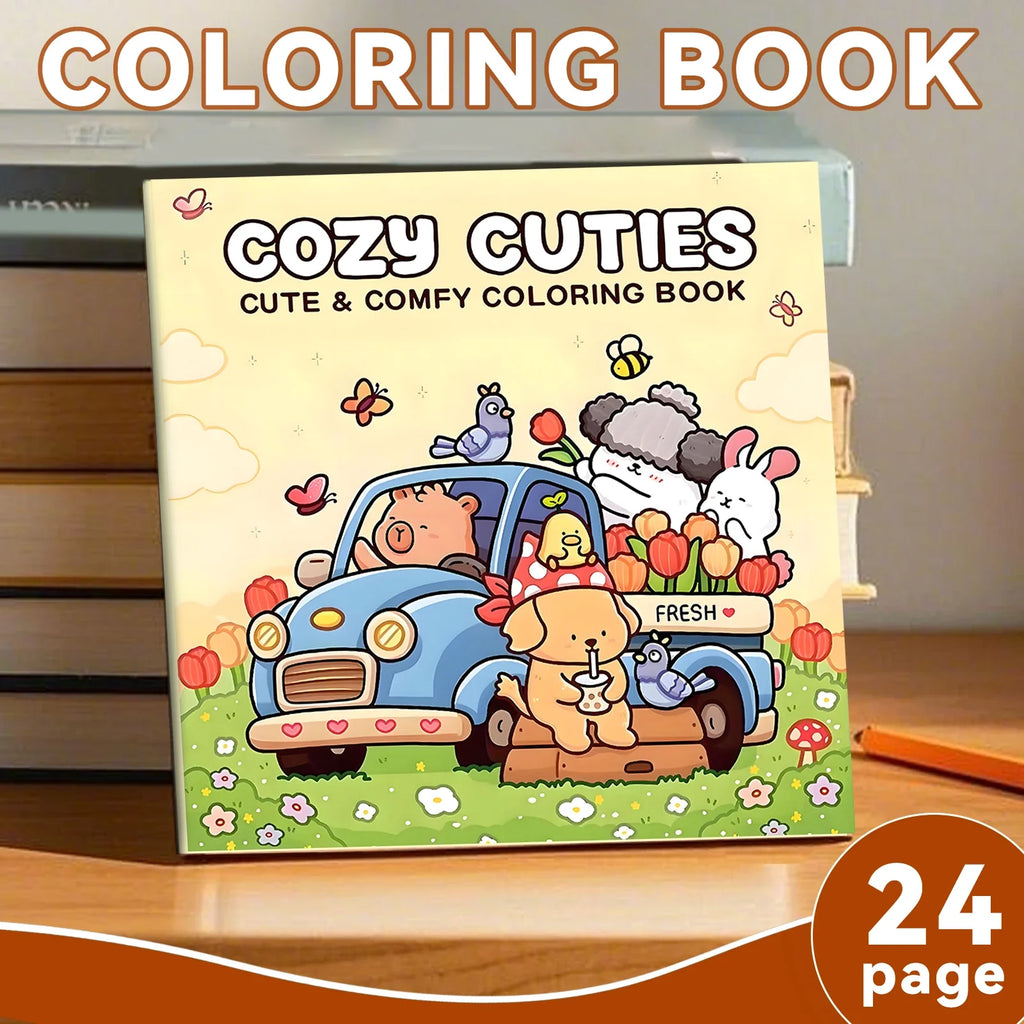 Cozy Cuties Comfy Coloring Book Adults Teens Kids Perfect Halloween