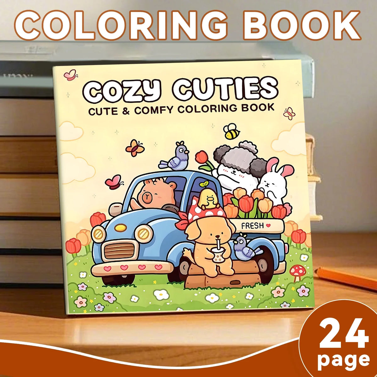 Cozy Cuties Comfy Coloring Book Adults Teens Kids Perfect Halloween