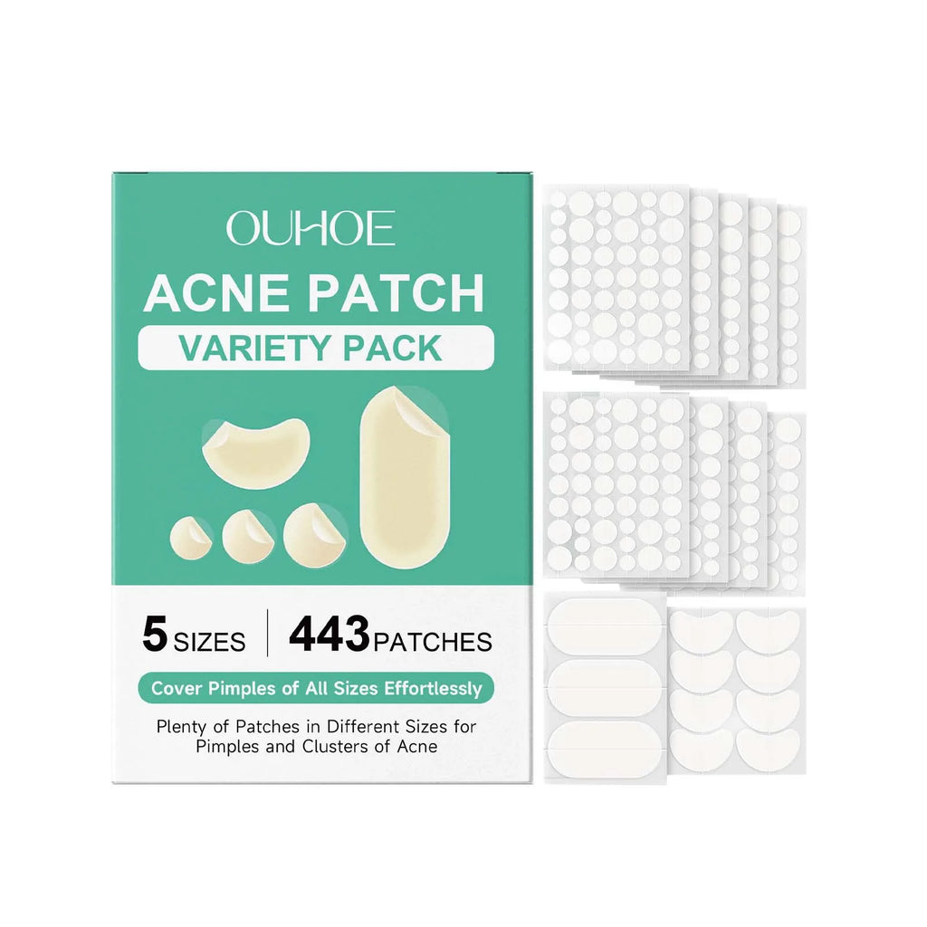 Ouhoe 443-Pc Invisible Acne Pimple Patches – Waterproof Blemish