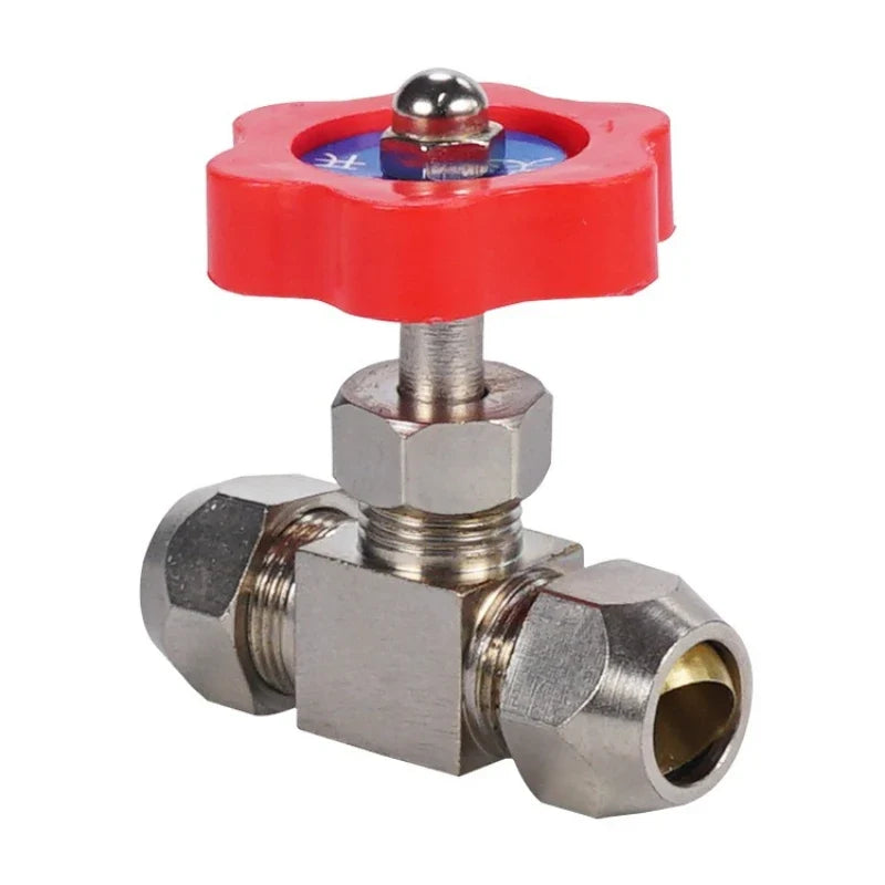 Copper Needle Globe Valve 6–12mm Nickel Plated | High Pressure