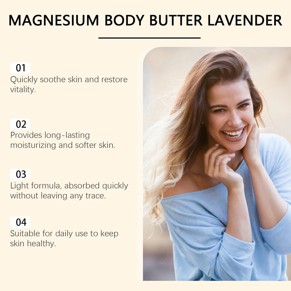 WOODSLEEP Magnesium Body Cream with Lavender – Muscle Relief