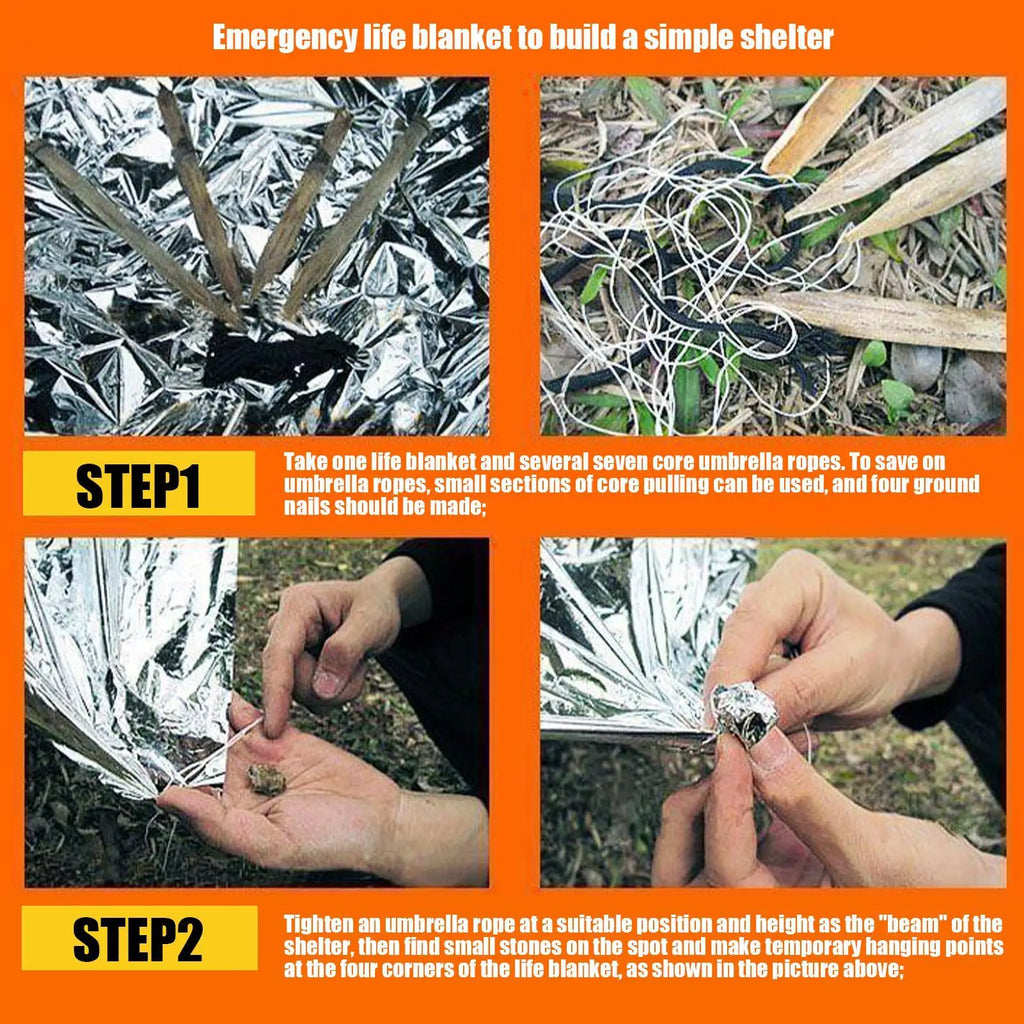 Emergency Thermal Survival Blanket – Waterproof Foil for Camping