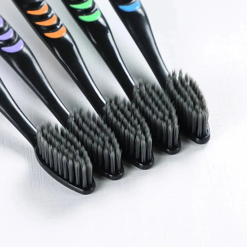 10-Pack Bamboo Charcoal Toothbrushes – Soft Ultra-Fine Bristles