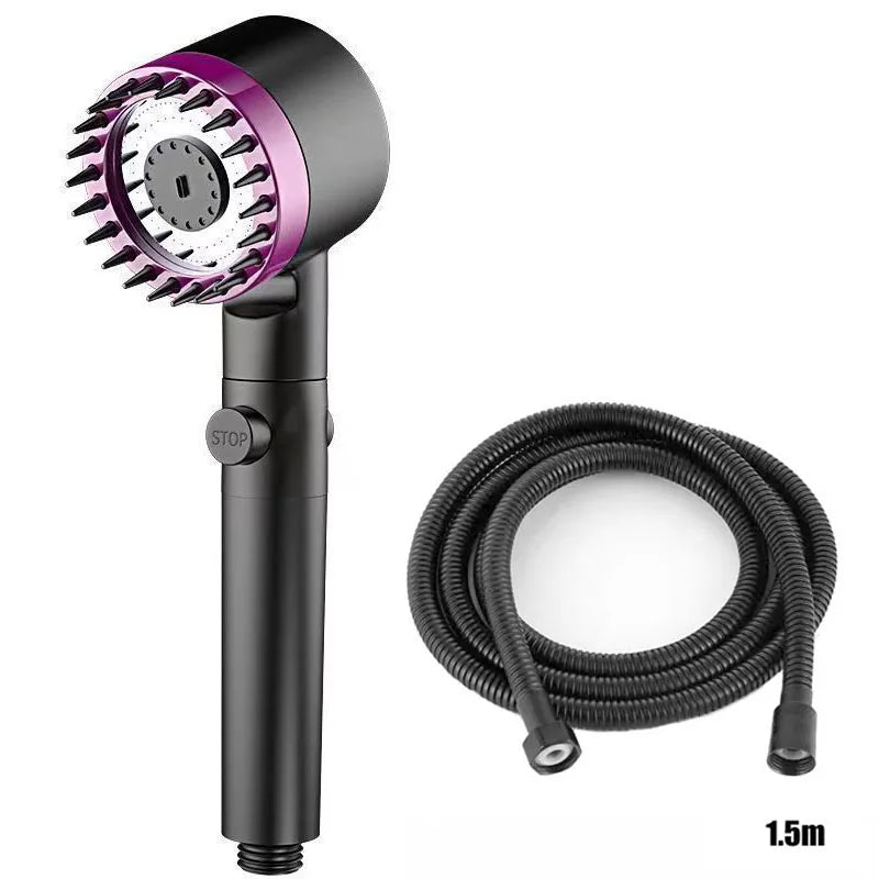 4-Mode Handheld Shower Head with Filter & Massage | ABS