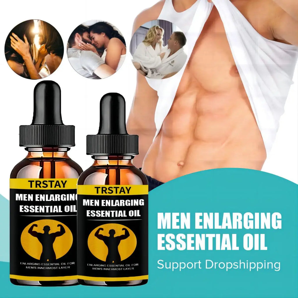 TRSTAY Men's Energizing Massage Oil – Strengthen & Vitalize