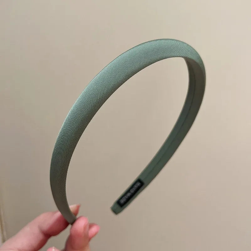 Korean Retro Headbands – Thin Solid Hair Hoops for Women