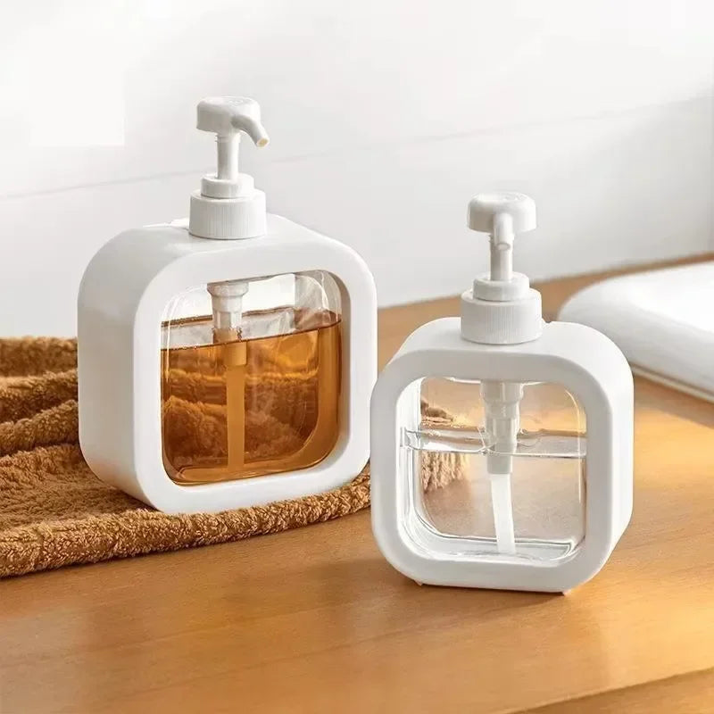 300/500ml Refillable Soap Dispenser – Pump Bottle for Bathroom