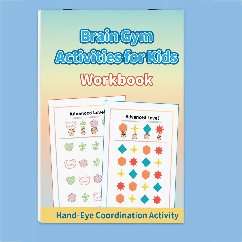 Brain Gym Activities Workbook Kids 32 Pages Hand-eye Coordination