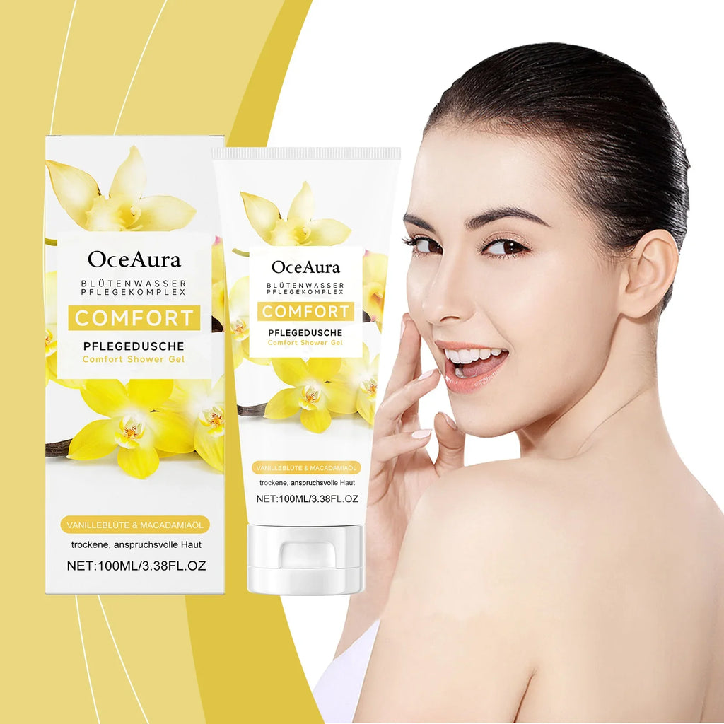 OceAura Vanilla Body Wash – Plant-Based Moisturizing Shower Gel