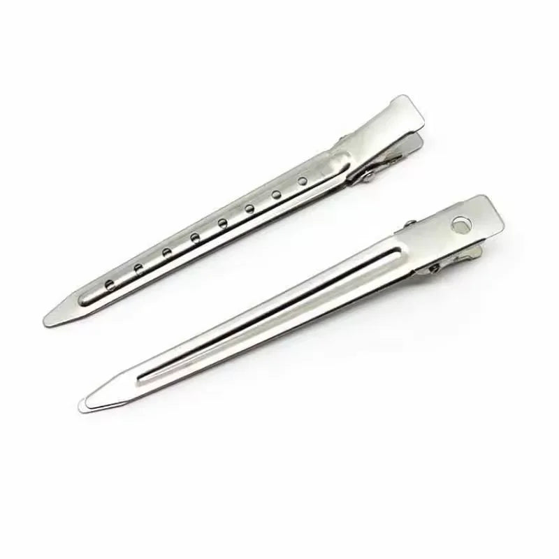 Professional Silver Hair Sectioning Clips – Non-Slip Salon Pins
