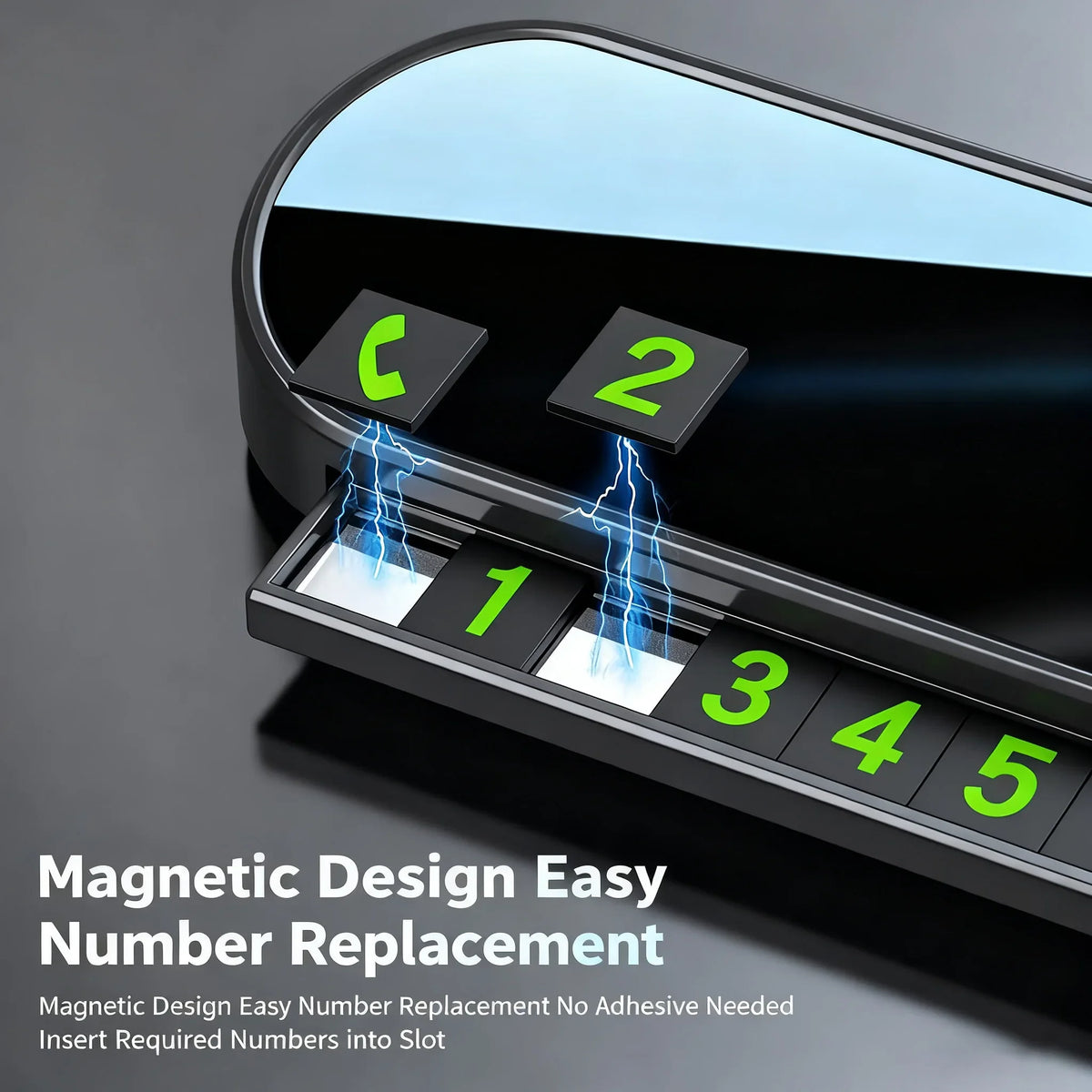 Magnetic Temporary Parking Card – Hidden Phone Number Display