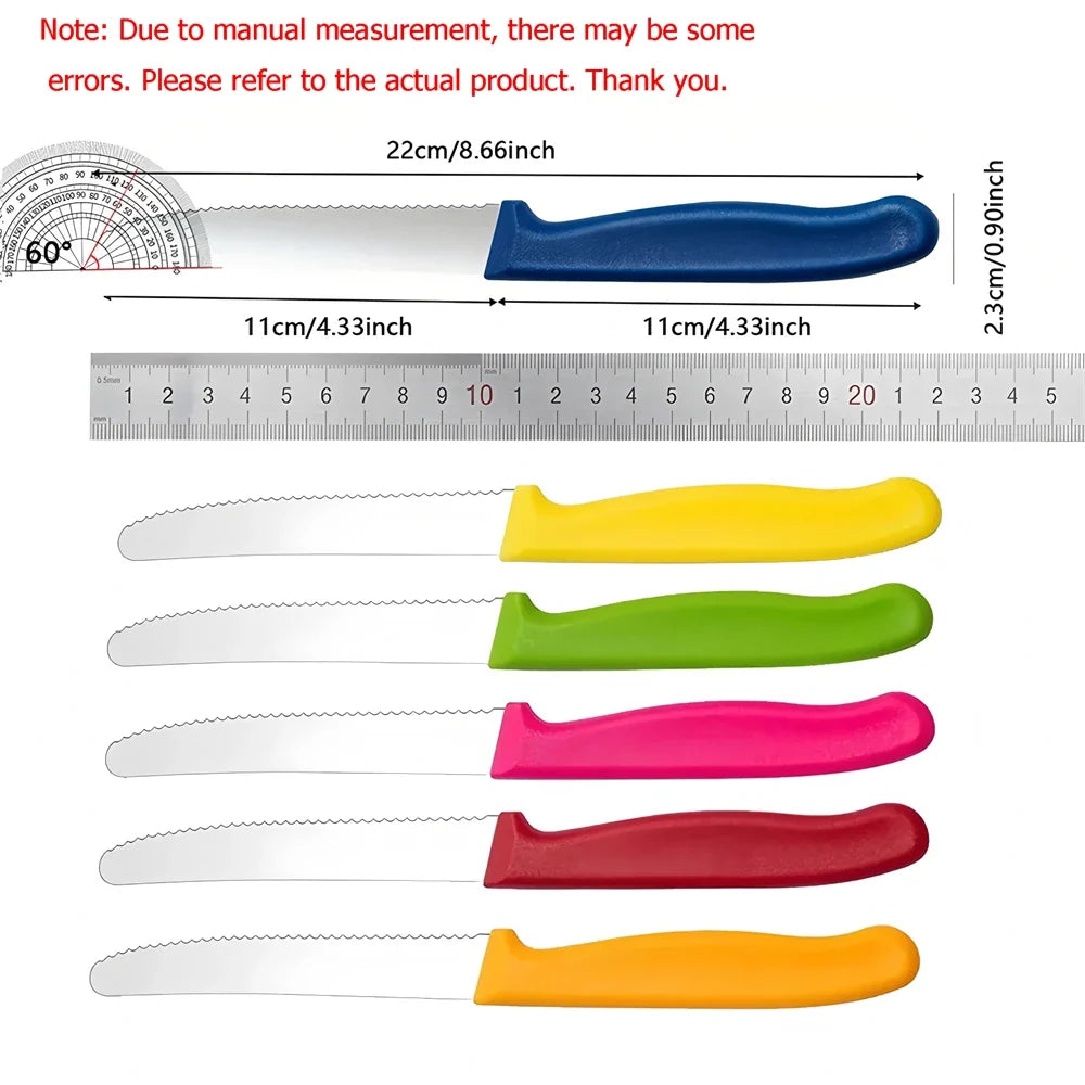 Serrated Steak Knives Set 6 or 12 Pcs – Round Tip Kitchen Knife
