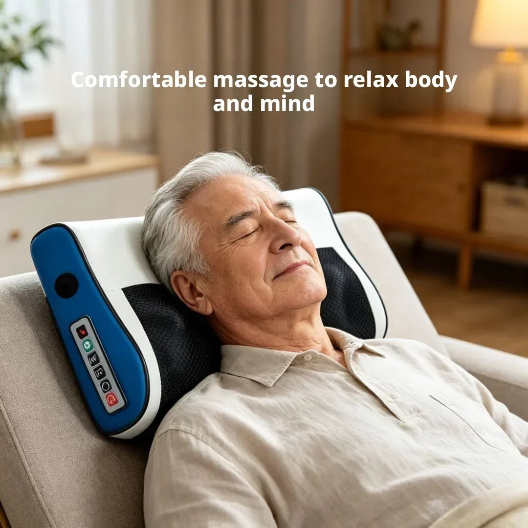 Multifunctional Kneading Massage Pillow – Neck, Back & Waist