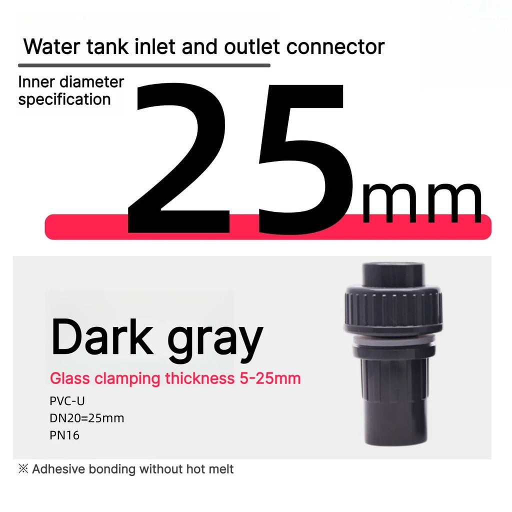 PVC Duck Bill Aquarium Pipe Fittings 20/25/32/40mm Black
