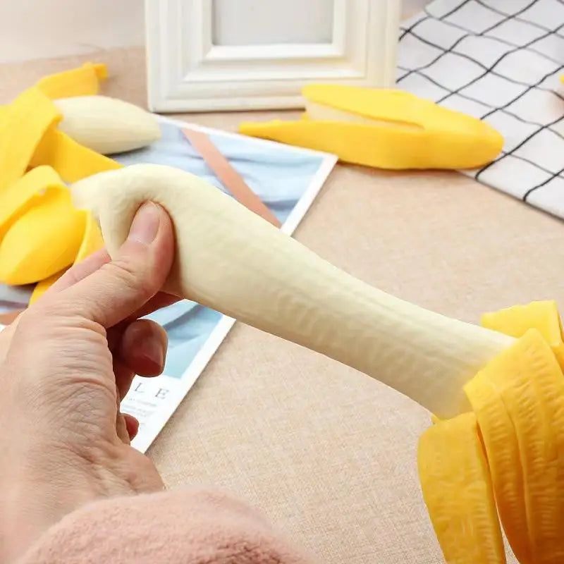 Realistic Peelable Banana Squeeze Fidget Toy – Slow Rising TPR