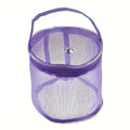 Colorful Nylon Mesh Yarn Storage Bag Zipper Durable Knitting Crochet