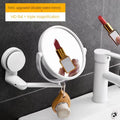 Double-Sided Folding Arm Suction Bathroom Makeup Mirror 6"