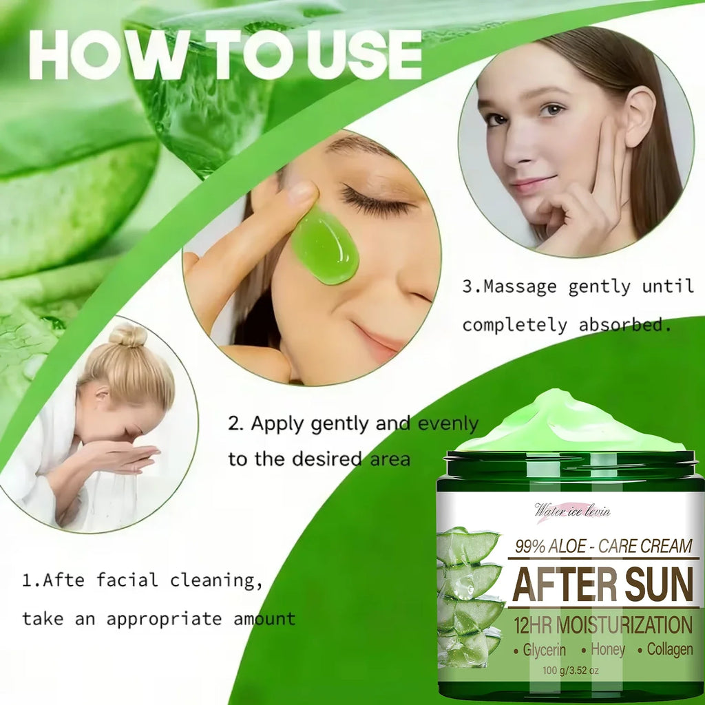 99% Aloe Vera After Sun Cream | 12HR Moisture, Collagen & Glycerin