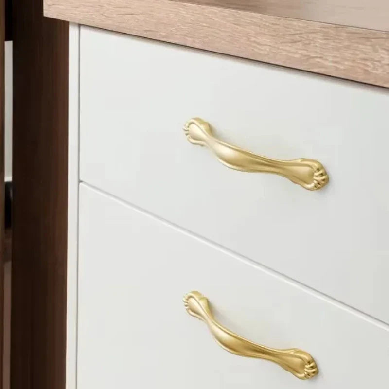 Pearl Gold Aluminum Cabinet Drawer Handle & Furniture Knob