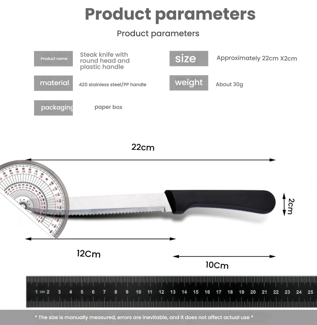 Steak Knives Set 1–8 Pcs | Serrated Stainless Steel, Dishwasher Safe