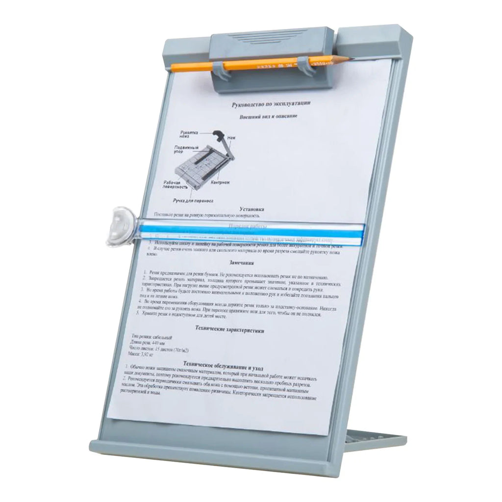 A4 Desktop Document Holder with Adjustable Clip & Line Guide