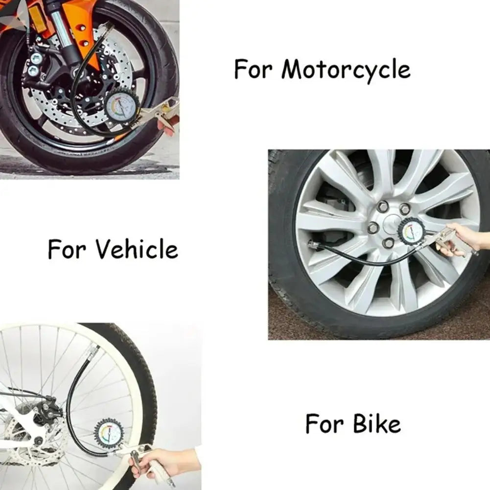 220 PSI Tire Pressure Gauge Gun for Car, SUV & Motorcycle