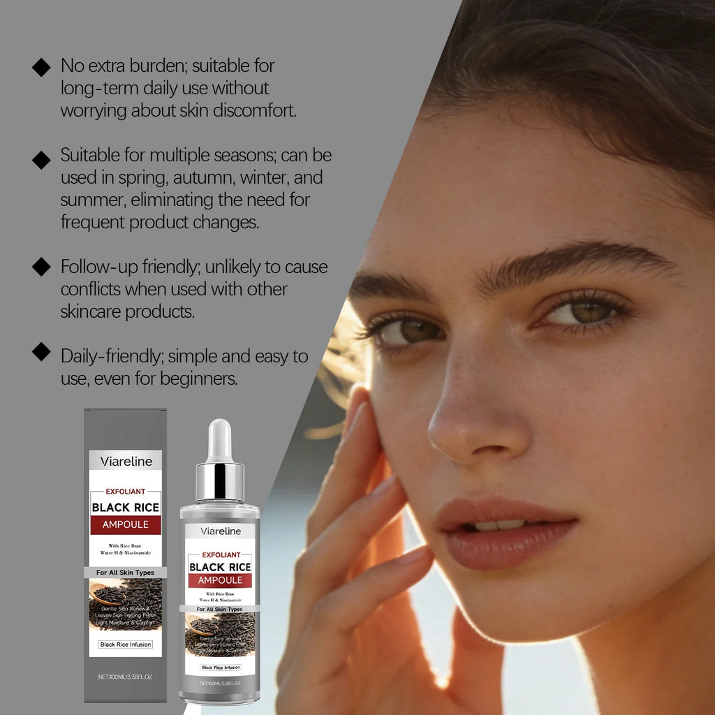 Black Rice Exfoliating Essence Remove Dead Skin Blackhead Removal