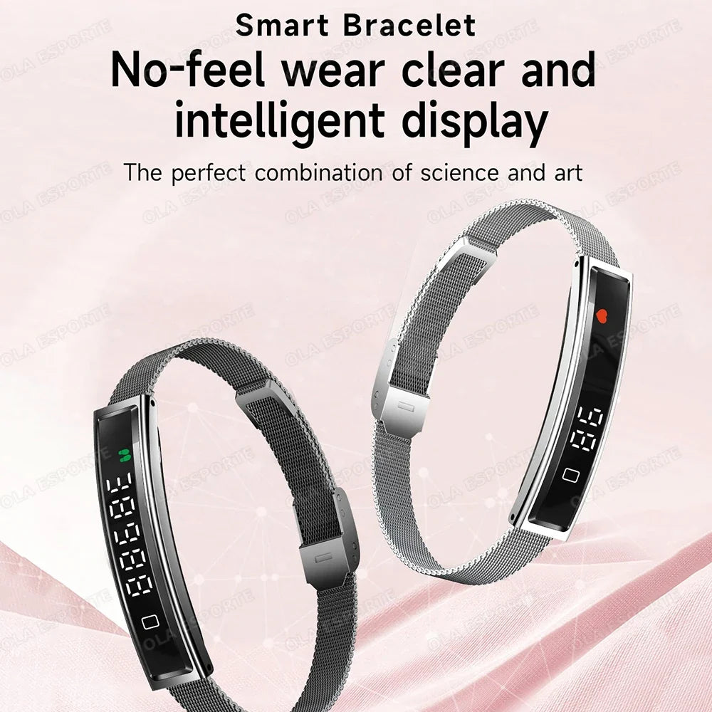 Health Smart Bracelet Men Women Fitness Sports Band Stress Test HRV