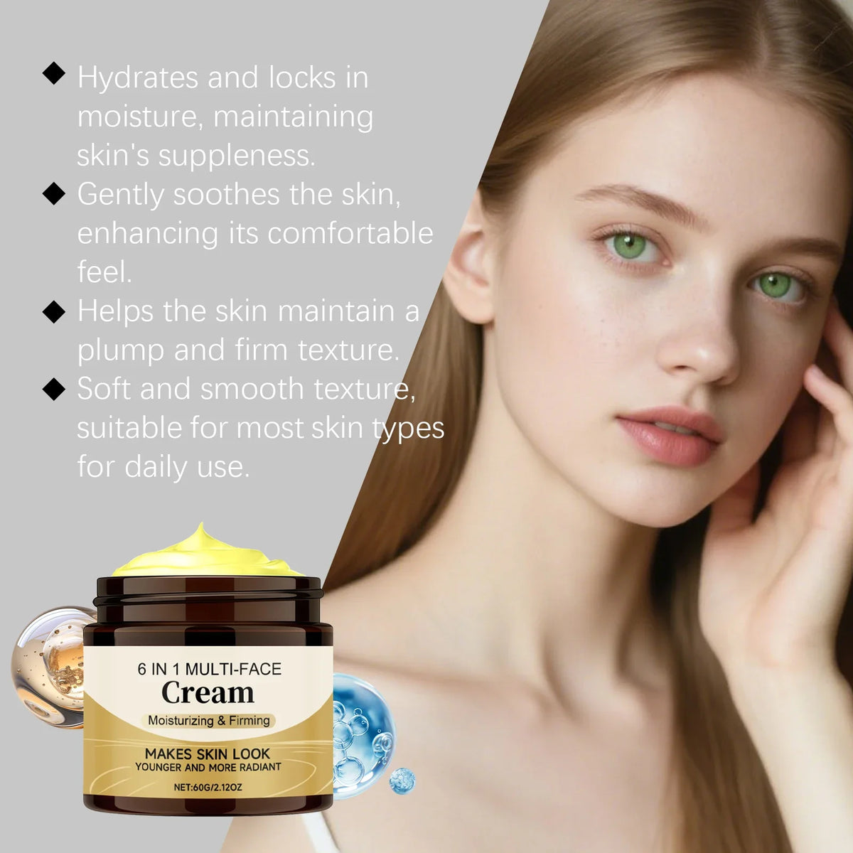 6-in-1 Daily Moisturizing Face Cream – Light & Non-Sticky