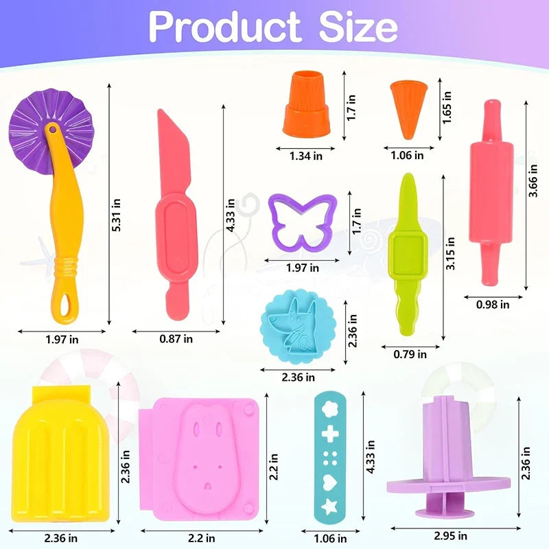 3D Ice Cream Playdough Mold Play Dough Accessories DIY Craft Toys