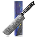 Sunnecko 7" Nakiri Knife – 73-Layer Damascus VG10 Steel