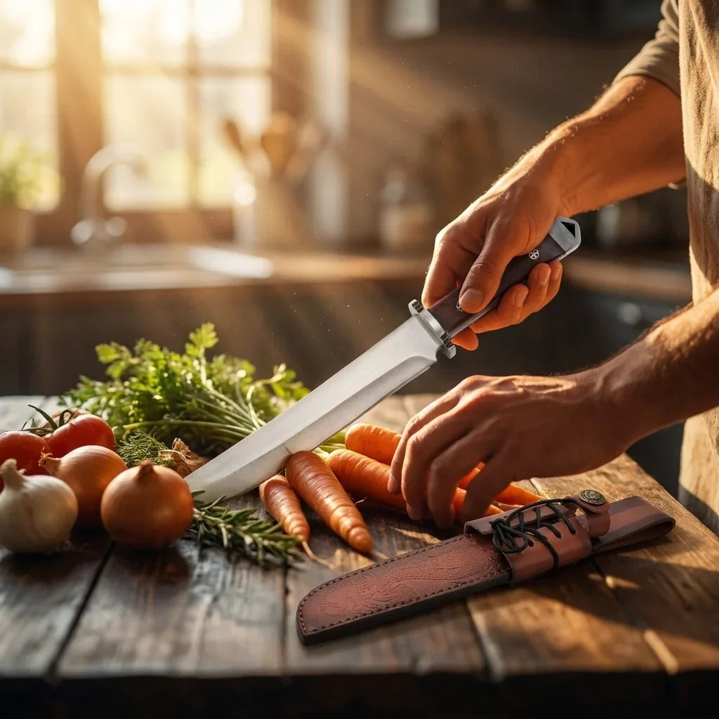 Japanese Chef's Knife – Sharp Stainless Steel & Wood Handle