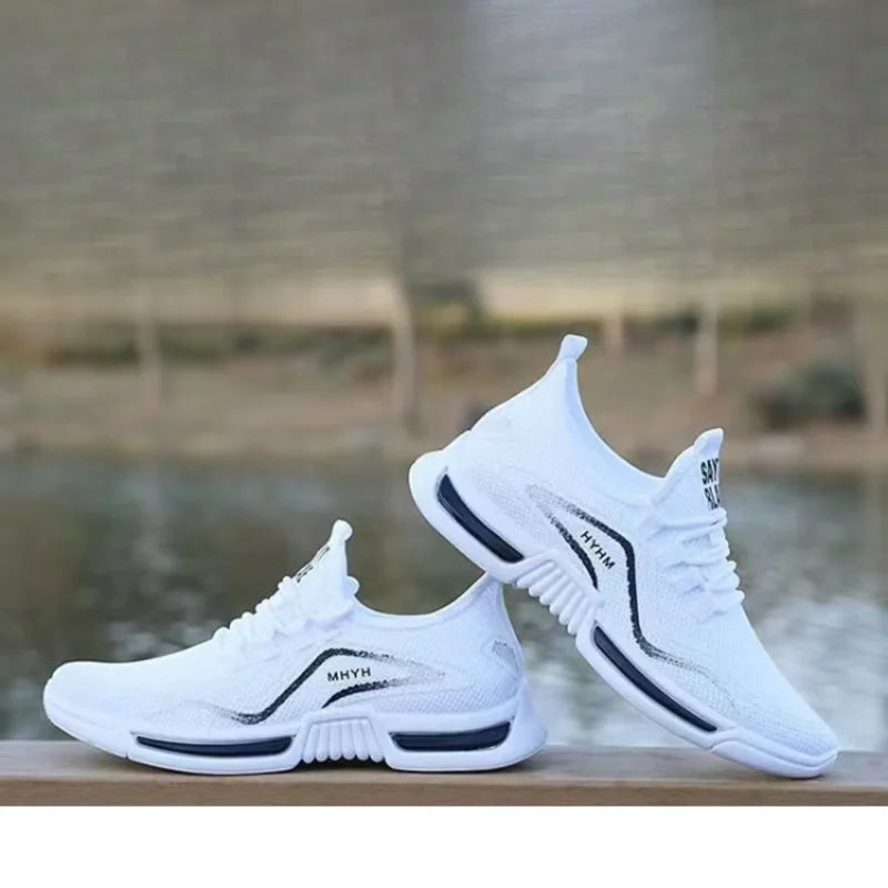 Men's Breathable Mesh Sneakers – Lightweight Lace-Up Sport Shoes