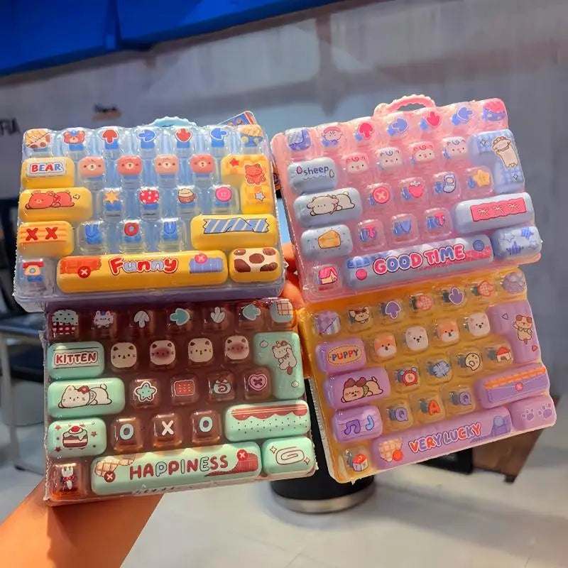 26-Key Keyboard Fidget Keychain Toy – Tactile Press Pendant